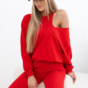 Komplet 3-częściowy bluza + top + legginsy
