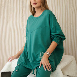 Komplet bawełniany oversize bluza + spodnie