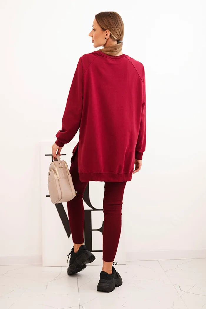 Komplet damski bawełniany bluza i legginsy z napisem Minimal - obrazek 3