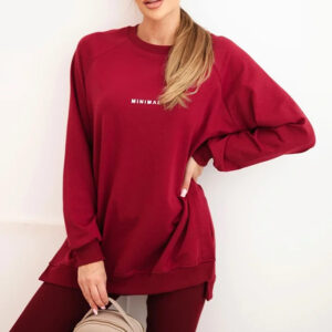 Komplet damski bawełniany bluza i legginsy z napisem Minimal